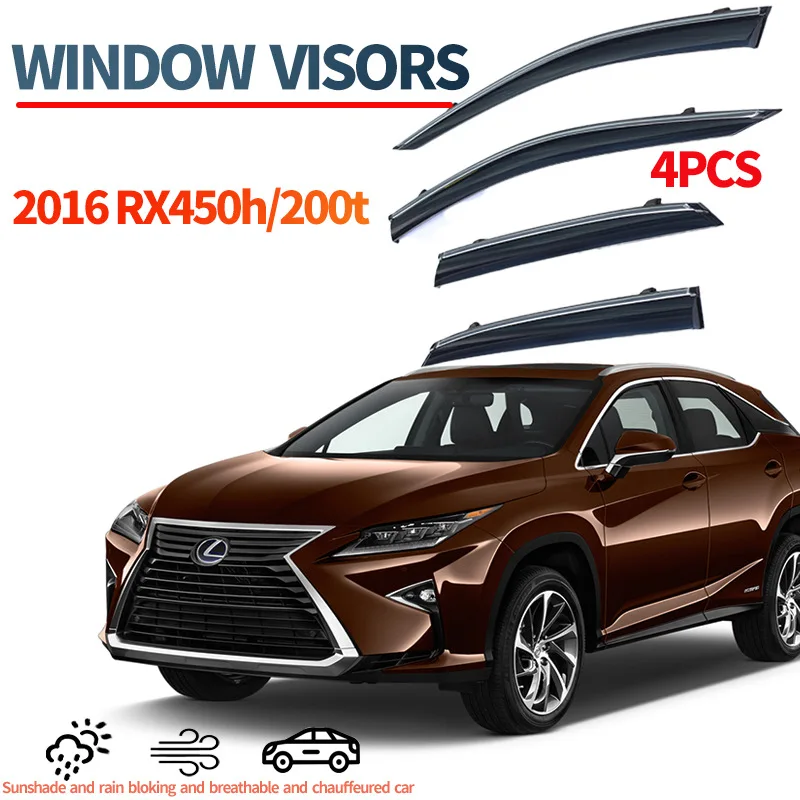 Suitable for Lexus RX450HL Suitable for LexusRX200TAL20 Window visor special Wind & Rain Deflectors No-Drill Design