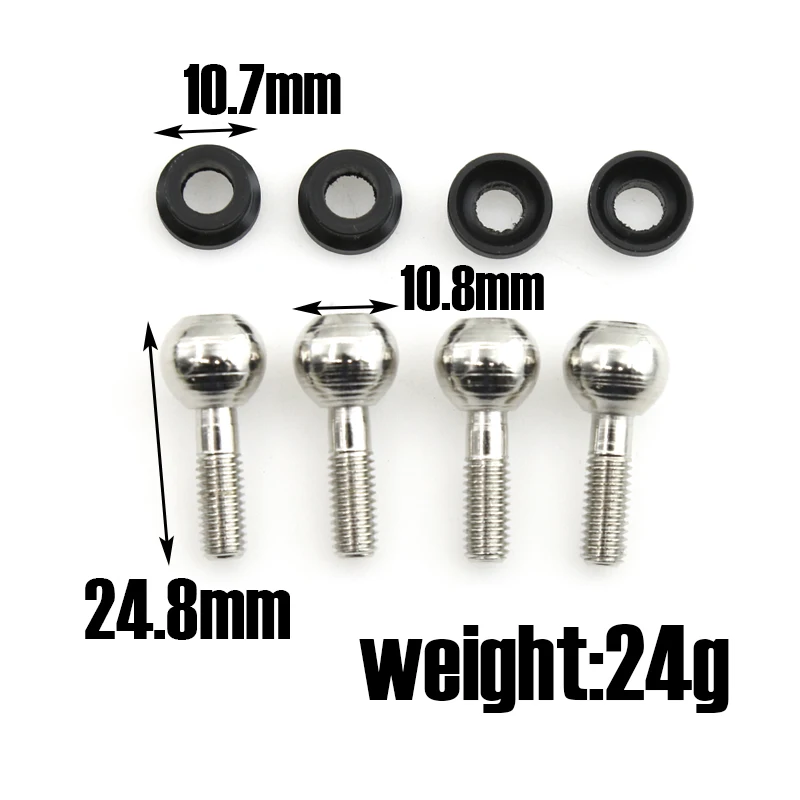 Ball Head Screw 4399 Pivot Balls Cap Bushing For RC Car TRAXXAS E-Maxx E-Revo Summit T-Maxx Revo