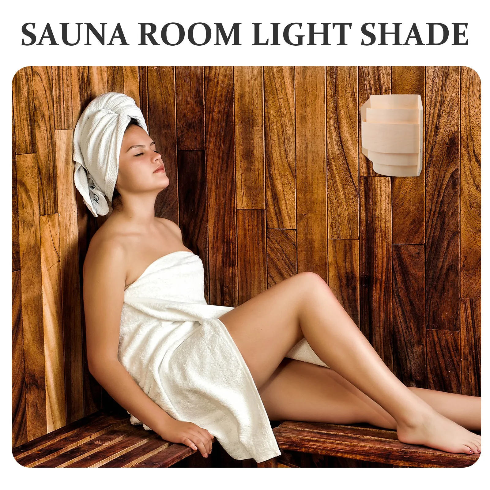 Wooden Sauna Lamp Shade Right Angle Corner Mount Delicate Translucent Light Diffuser for Home Sauna Steam Room Decor Fixture