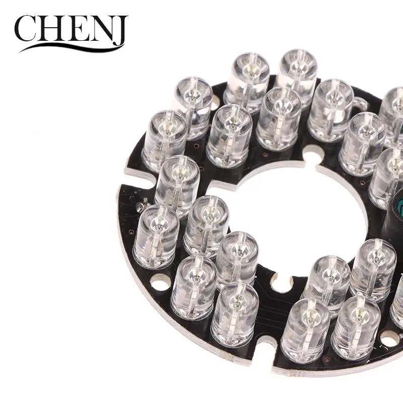 Infravermelho LED Light Board para Câmera de Vigilância, Câmera CCTV Acessórios, Visão Noturna, 24 Grãos, 90 Graus