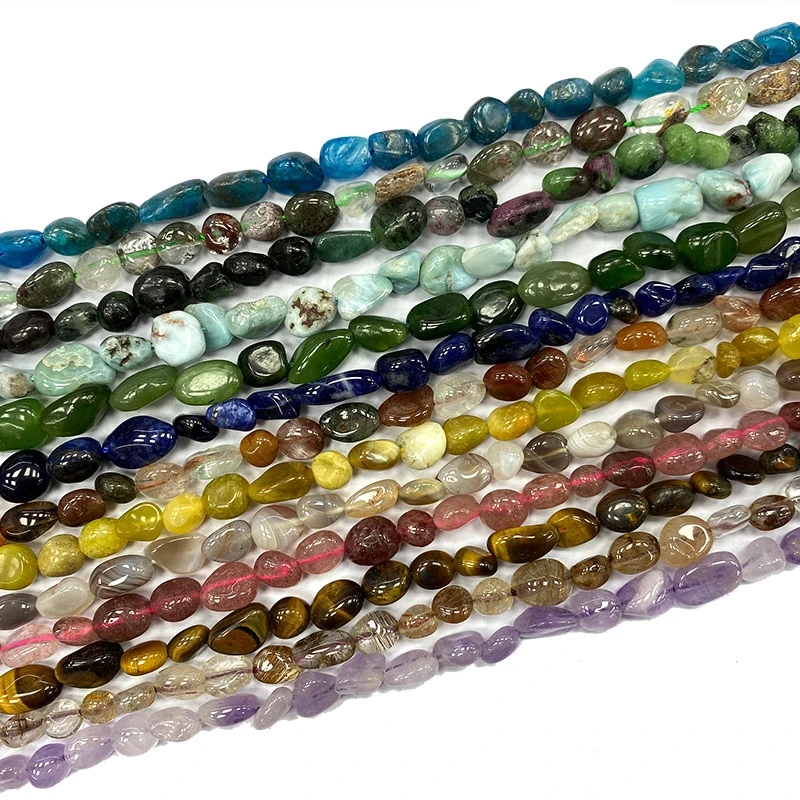 Fine Natural Gemstone Beads Irregular Green Jade Amethyst Agate Apatite Crystal for Jewelry Making Diy Bracelet Necklace 5-8mm