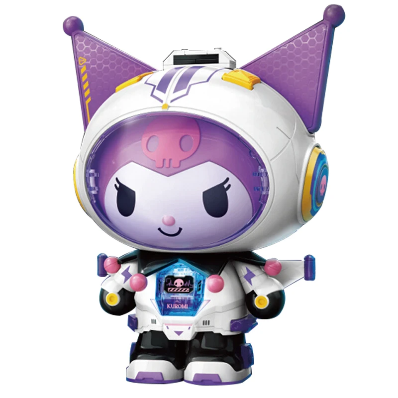 Anime kawaii cartoon Sanrio Kuromi cyborg figuur beeldje ornament montage bouwsteen educatief speelgoed cadeau perifere