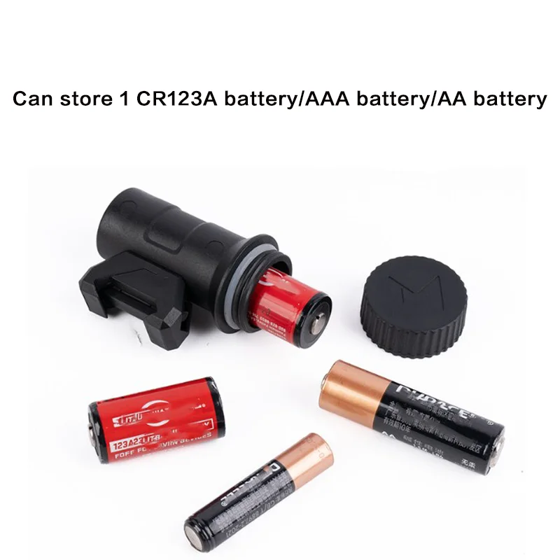 Tactical Battery Storage Box Waterproof CR23A Spare Battery Box. Suitable for CR123 / AAA / AA Batteries