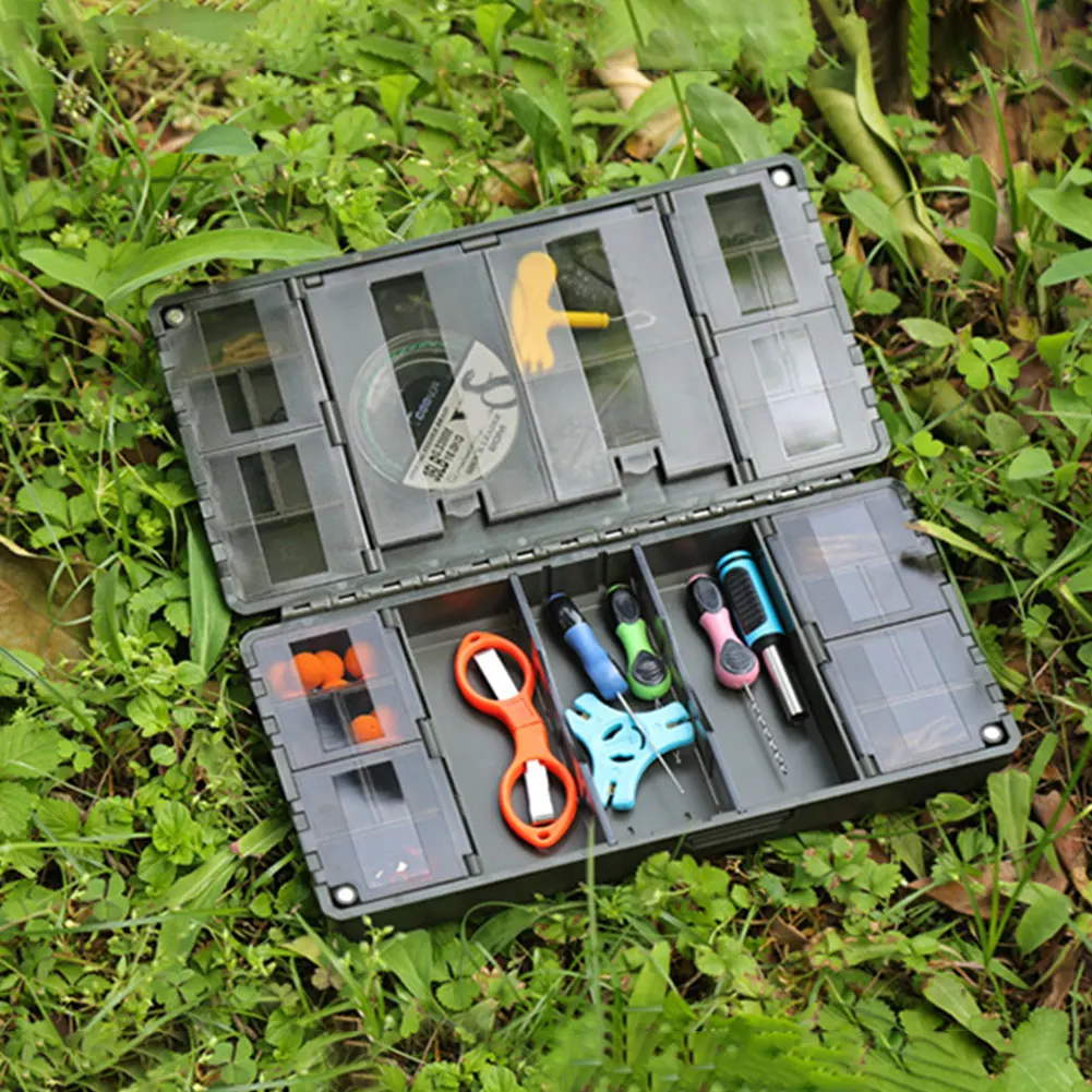 الكارب الصيد المنظم صندوق المغناطيسي الكارب الصيد تلاعب حقيبة للتخزين المحمولة ملعقة هوك صندوق الطعم معدات صيد الأسماك الملحقات #4