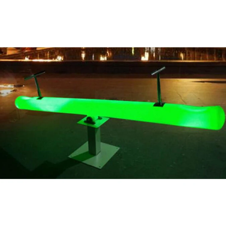 Park Amusement Teetertotter Waterproof Garden Rechargeable Party Illuminated Light up Furniture Plastic Color Change LED Seesawp