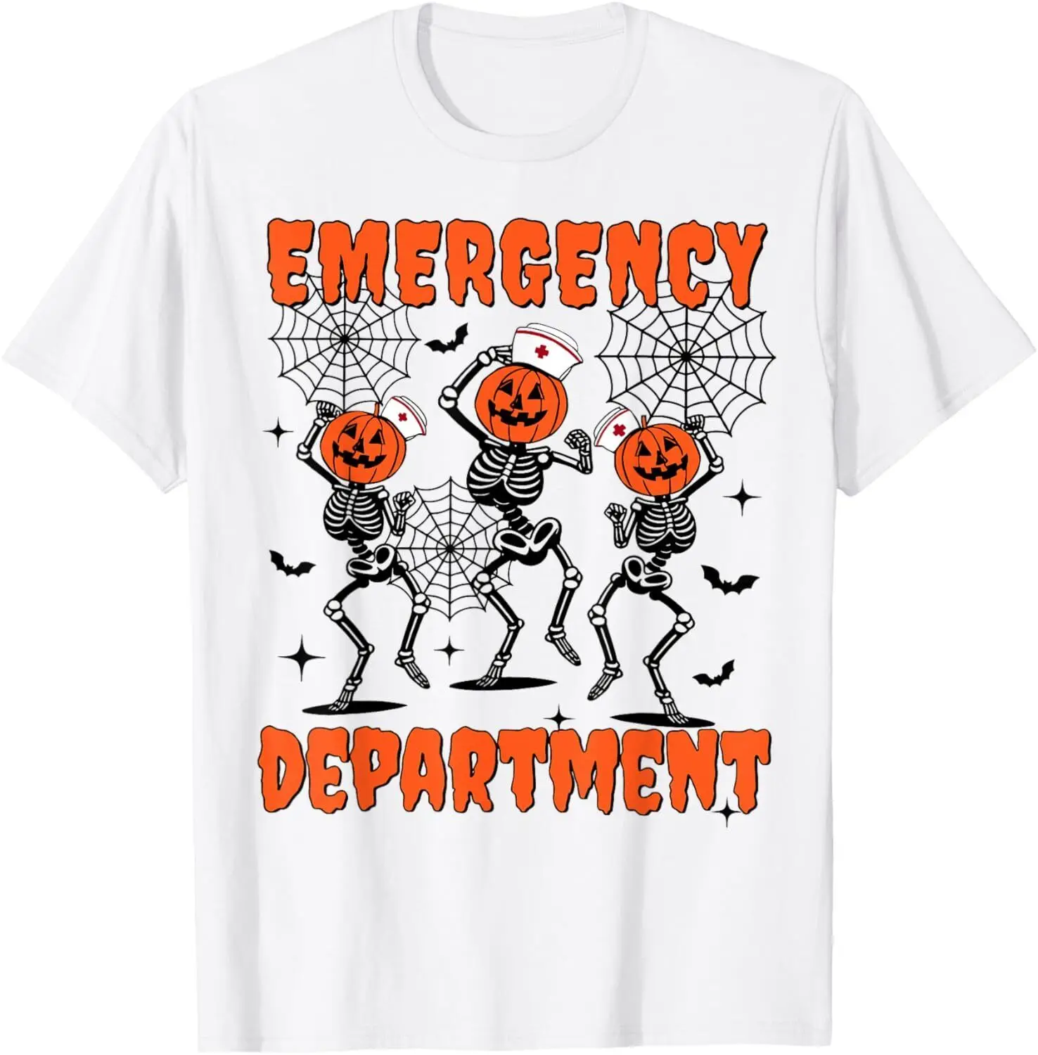 

Emergency Department Funny ER Nurse Halloween Spooky Season T-Shirt S-3XL