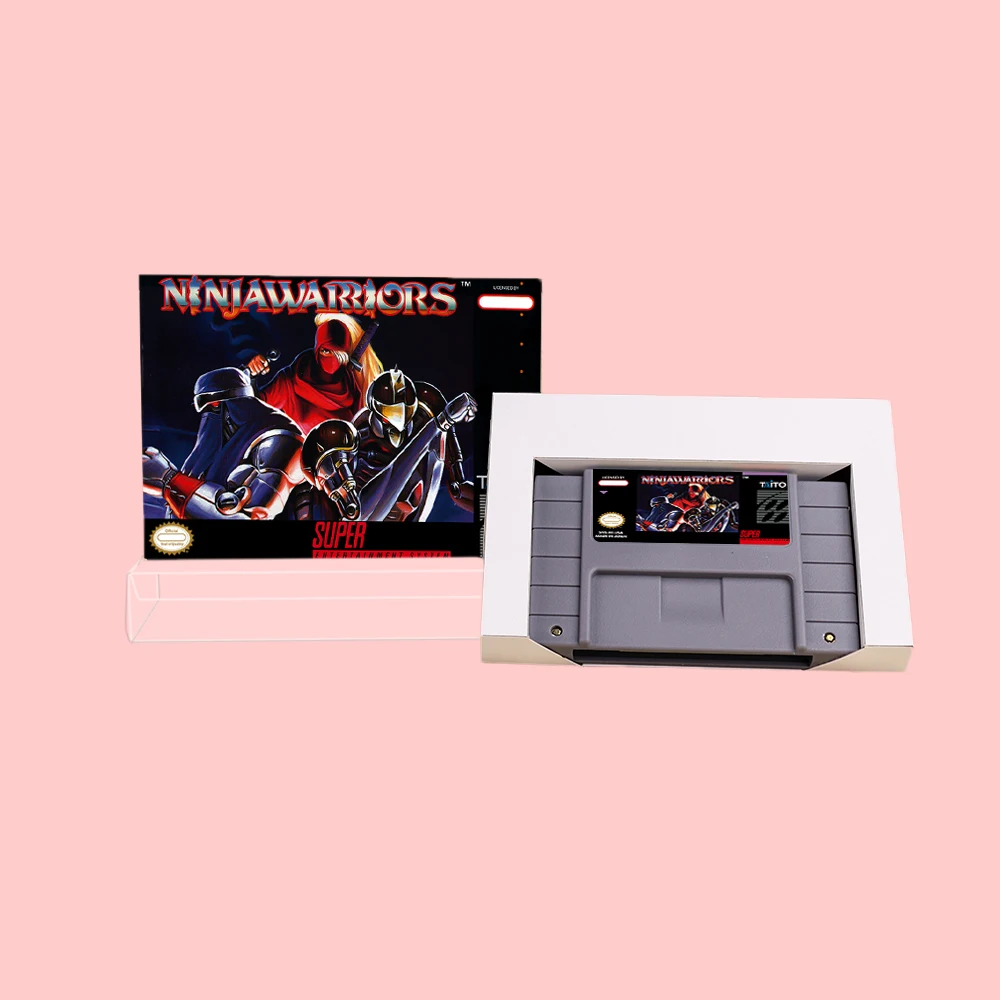 خرطوشة ألعاب الحركة SNES SFC Ninja Warriors مع صندوق 16bit NTSC USA JAP PAL EUR وحدات تحكم ألعاب الفيديو #2