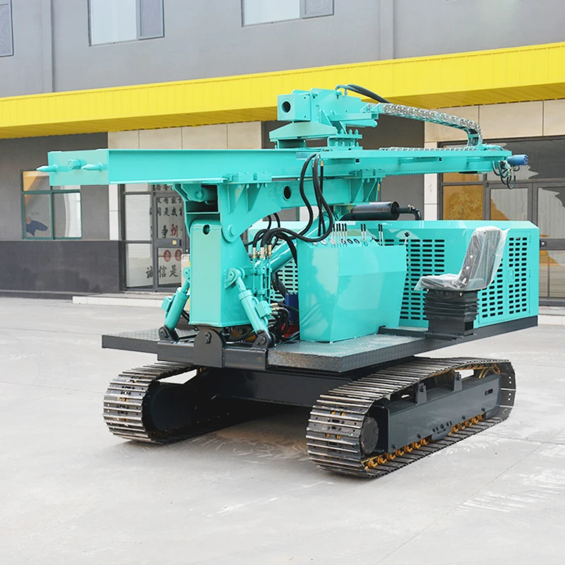 Drilling Hammer Integrated Solar Pile Driver Two Functions For Various PV Piling Tasks