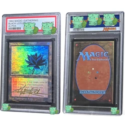 DIY MTG schwarzer Lotus Alpha Edelstein Mt 10 Punkte abgestufte Sammlung Karte Etikett holo graphisch mit Fall Sammlung Replik Kind Geschenke