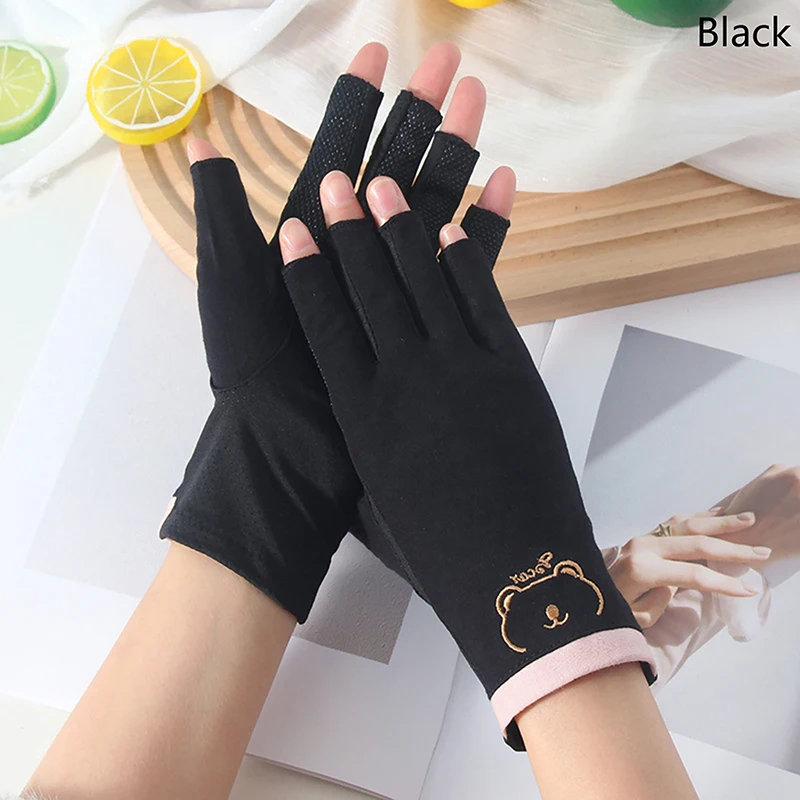 1 Pair Anti UV Nail Gloves UV Gel Shield Glove Fingerless Manicure Nail Art Tools LED Lamp Nails Dryer Radiation Hand