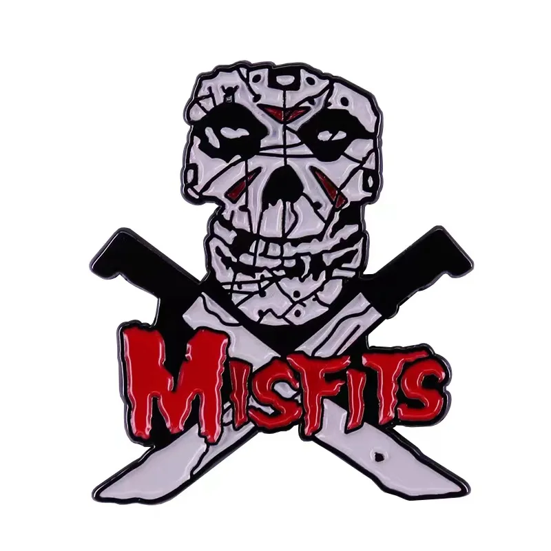 Classic The Misfits Rock Band Enamel Pin 80s Music Album Brooch Metal Badge Fan Collection Jewelry Gift Accessories Wholesale