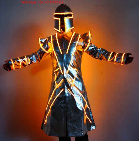 

LED Luminous Robot CostumeParty Peorce Dress Costume Clothing Peorce Wear Sexy Party Dresses Wear Night ClubCustomized Cool