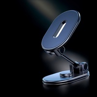 Magnetic Car Phone Holder - Alloy Folding Strong Magnet 360° Rotation Universal Dashboard Mount for Smartphones & Tablets