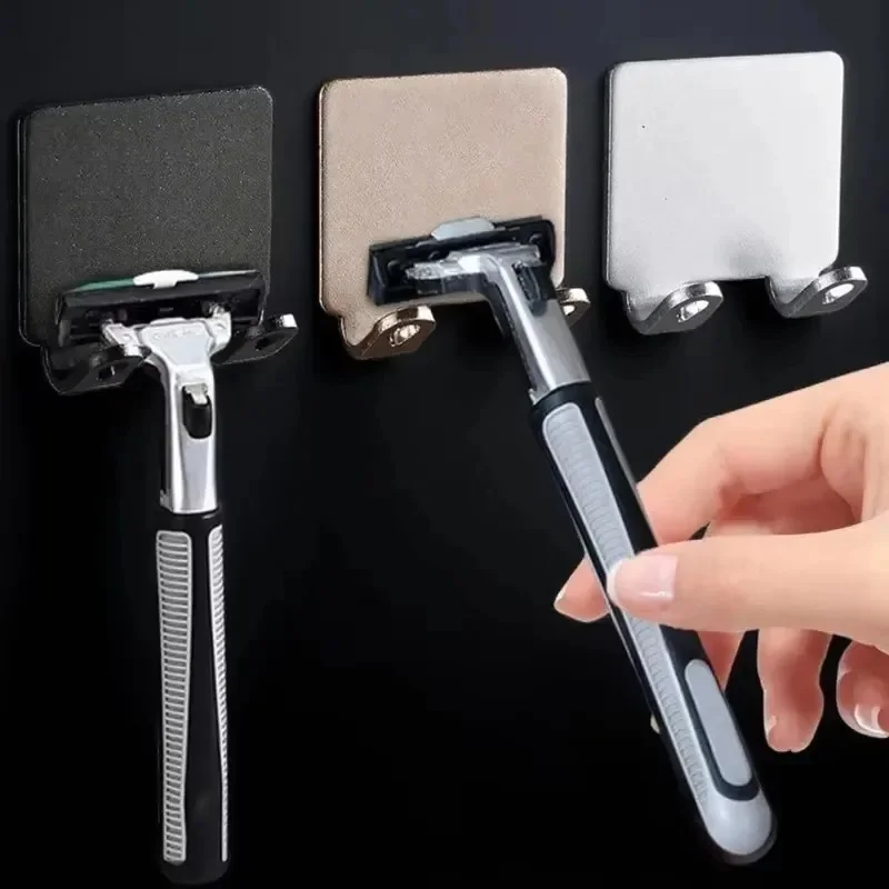 3-18Pcs Punch Free Shaving Razor Holder Men Shaving Shaver Storage Hook Wall Shelf Bathroom Razor Rack Wall Kitchen Accessories