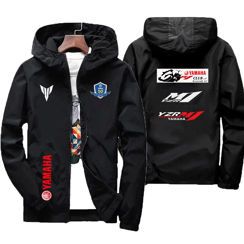 2026 model Yamaha off-road motorcycle men's stylish windproof jacket with a small cap hood. Racing driver uniform. Fast shipping