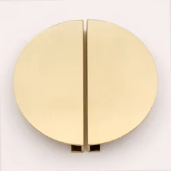 2pcs/Set H65 Round Semicircle Solid Brass Cabinet Knobs Handles Drawer Furnitures Cupboard Wardrobe Knobs Book Cabinet Door Pull