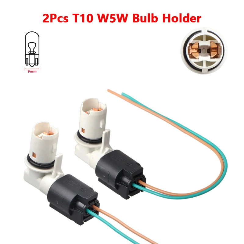 For BMW 1 Series E81 E82 E87 E88 Side Turn Signal Light Car Bulb Holder T10 Socket Base Connector Wiring Accessories 2PC