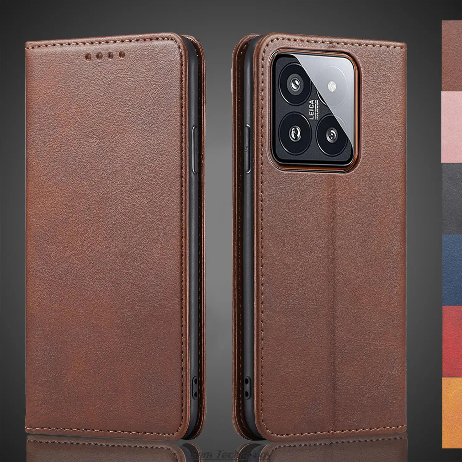 Magnetic attraction Leather Case for Xiaomi14 Pro /Xiaomi 14 Pro Mi14 Pro 6.73\