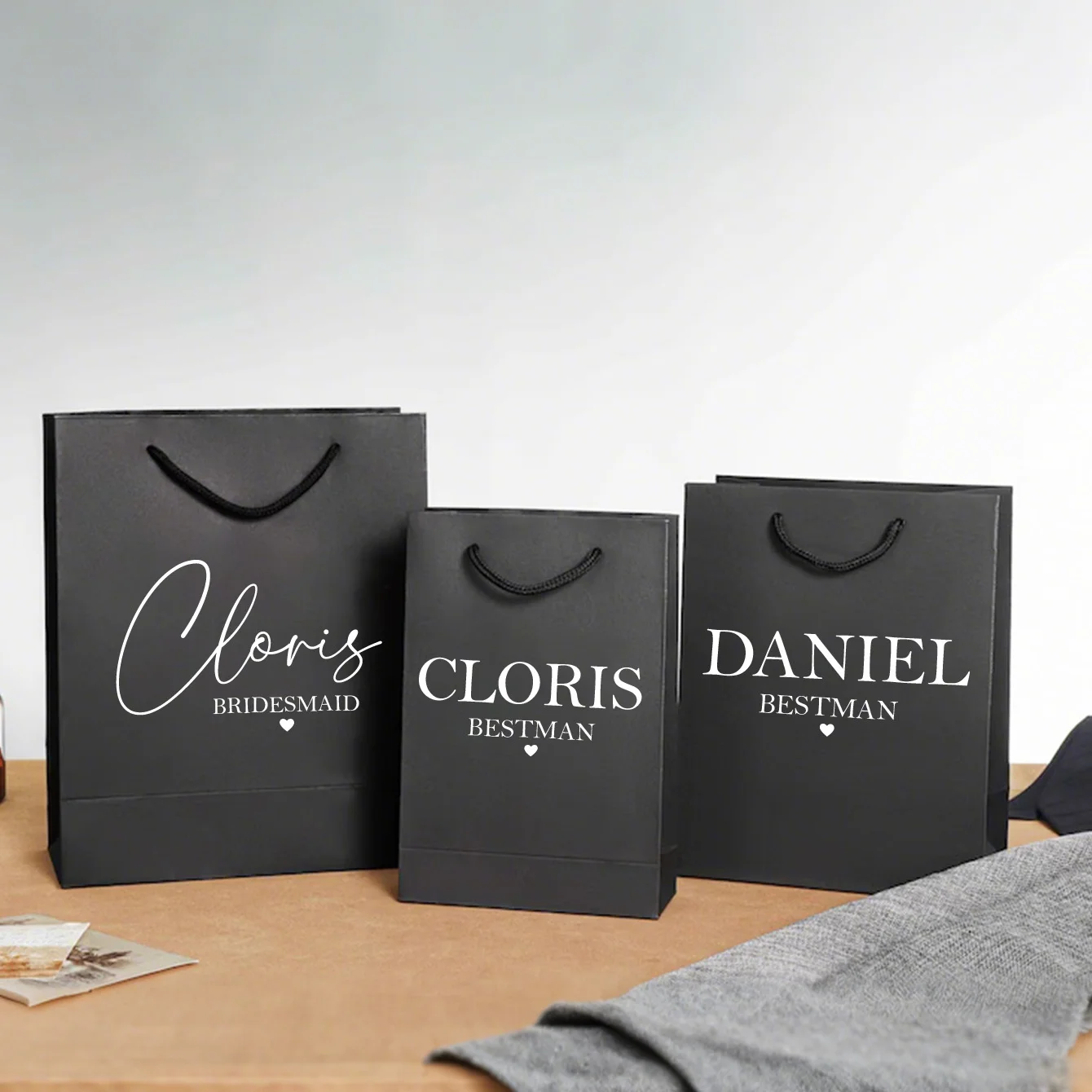 Customized Bridesmaid And Groomsmen Gift Bags Personalized Wedding High Quality Bachelorette Party Birthday Customized Gift Bags