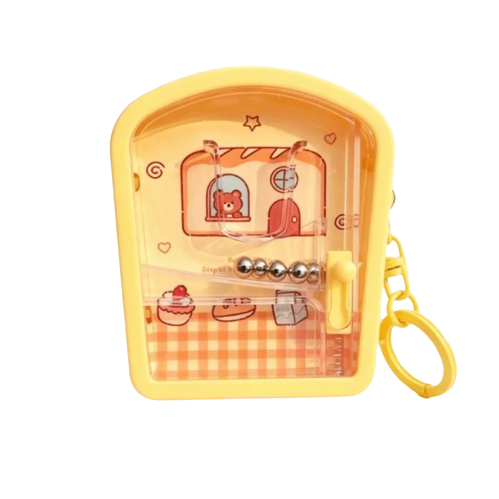 Cartoon Hanging Pendant Game Console Keychain Play Game Luminous Key Ring Brain-boosting Bag Charm Office