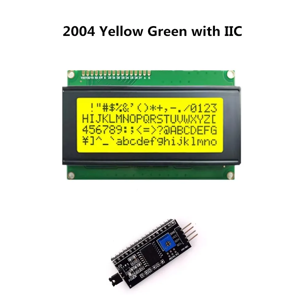 وحدة محول واجهة تسلسلية LCD ، شاشة زرقاء وخضراء ، LCD2004 ، I2C ، 20x4 ، 2004A ، SPLC780D ، AIP31066