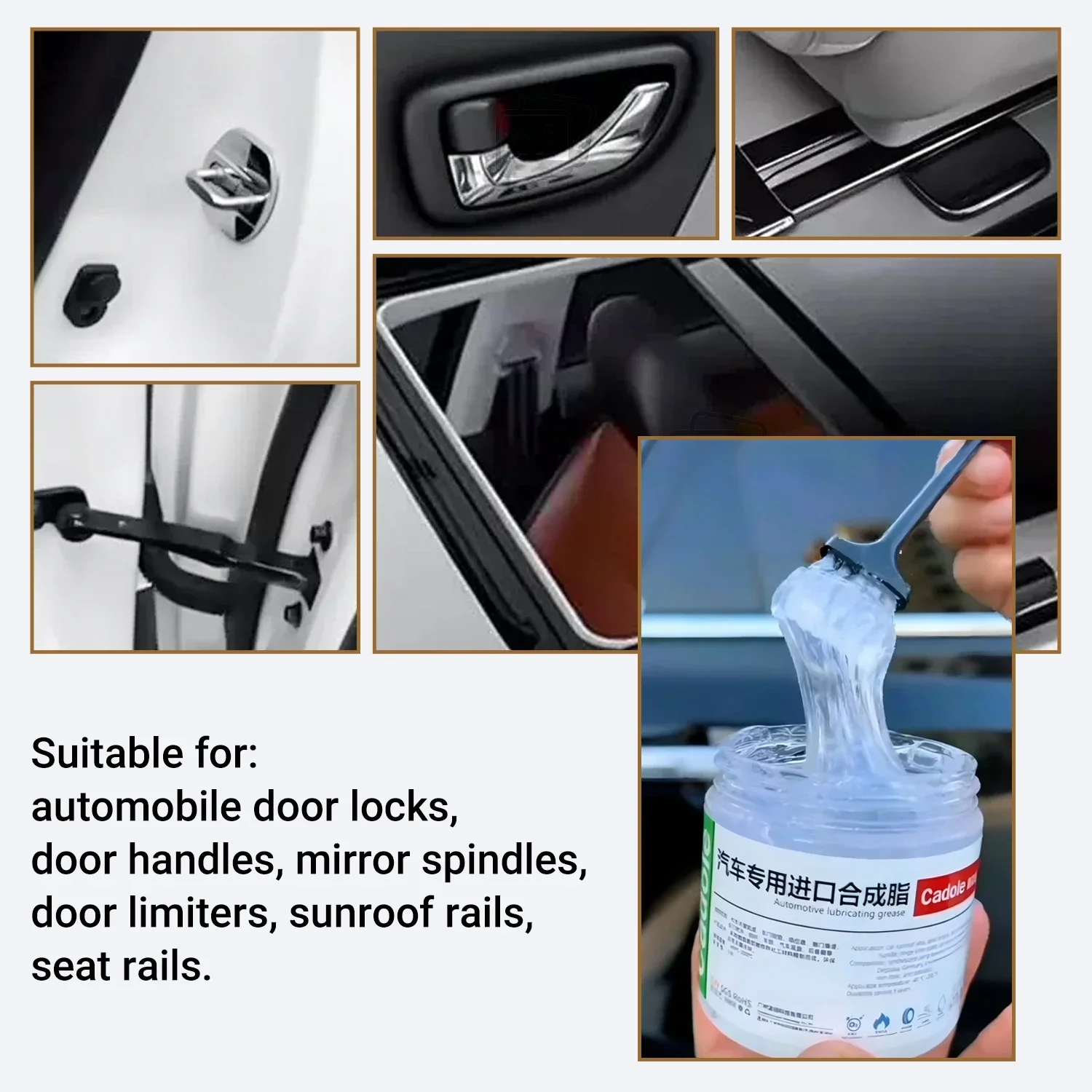 

100g Automotive Grease Waterproof Lubricant High Temp Grease Wheel Bearing Grease for Automobile Hub Bearings Metal Surfaces