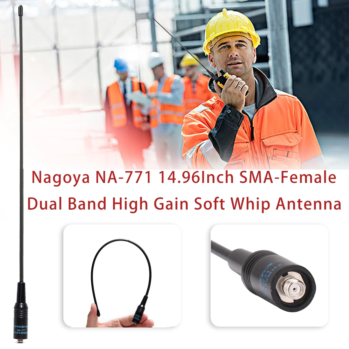 Nagoya Walkie-Talkie Antenna SMA-F NA-771 VHF UHF Dual Band for Walkie Talkie Radio Kenwood Baofeng UV 5R 888S UV82 144/430Mhz