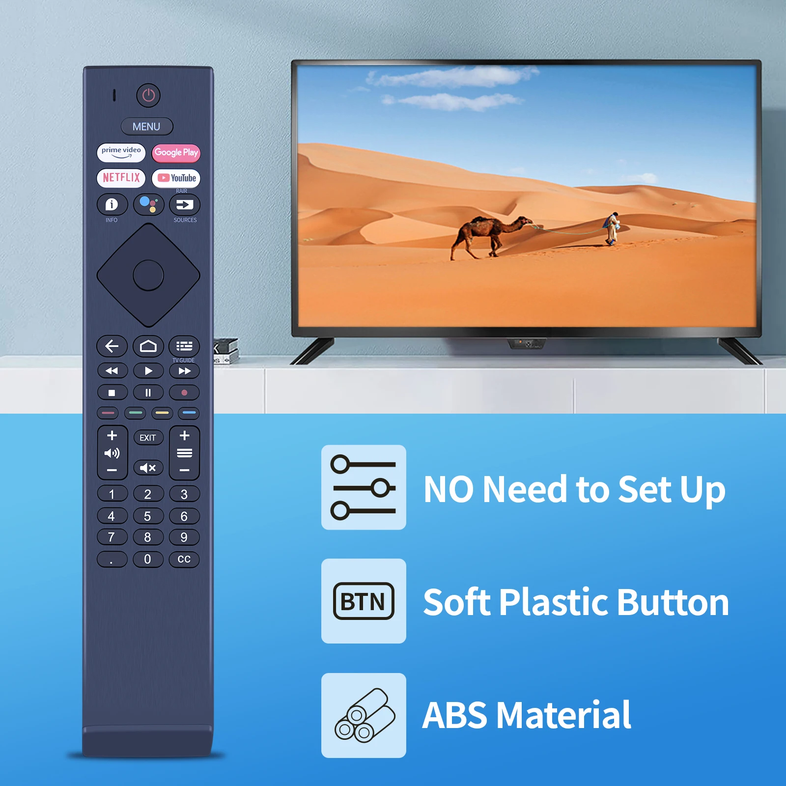 Controle remoto para smart tv, rc4284504/01pr, 398gm08befhn0007ph, para smart tv philips