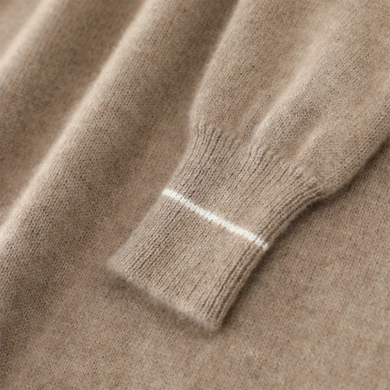 MVLYFLRT Herren-Kapuzenpullover aus 100 % Merinowolle, gestrickt, lässig, dick, warm, für Herbst und Winter, Sportbekleidung