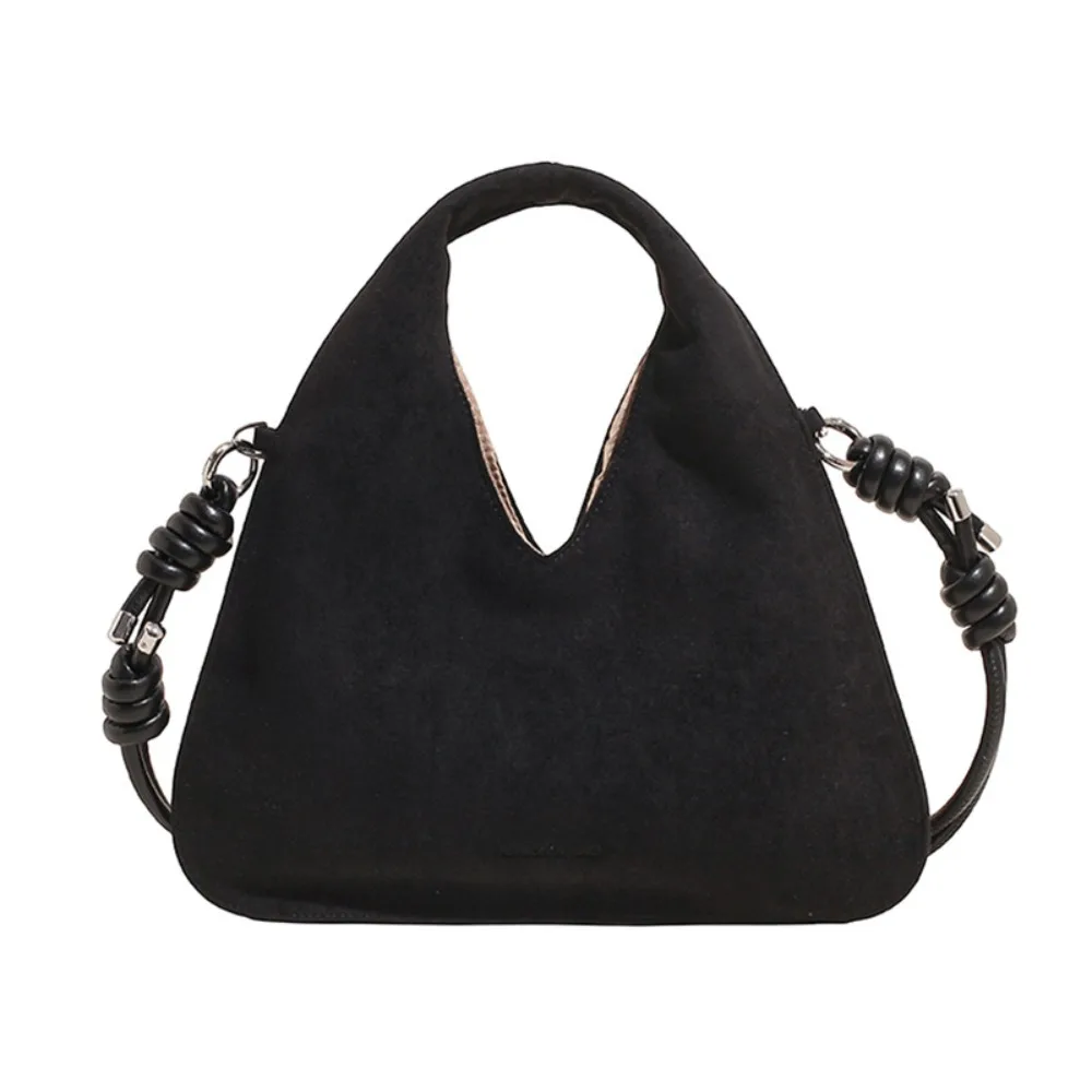 

Shoulder Bag Suede Triangular Hand Bag Handbag Large Capacity Slouchy Hobo Bags Korean Style Candy Color Solid Color Tote Bag