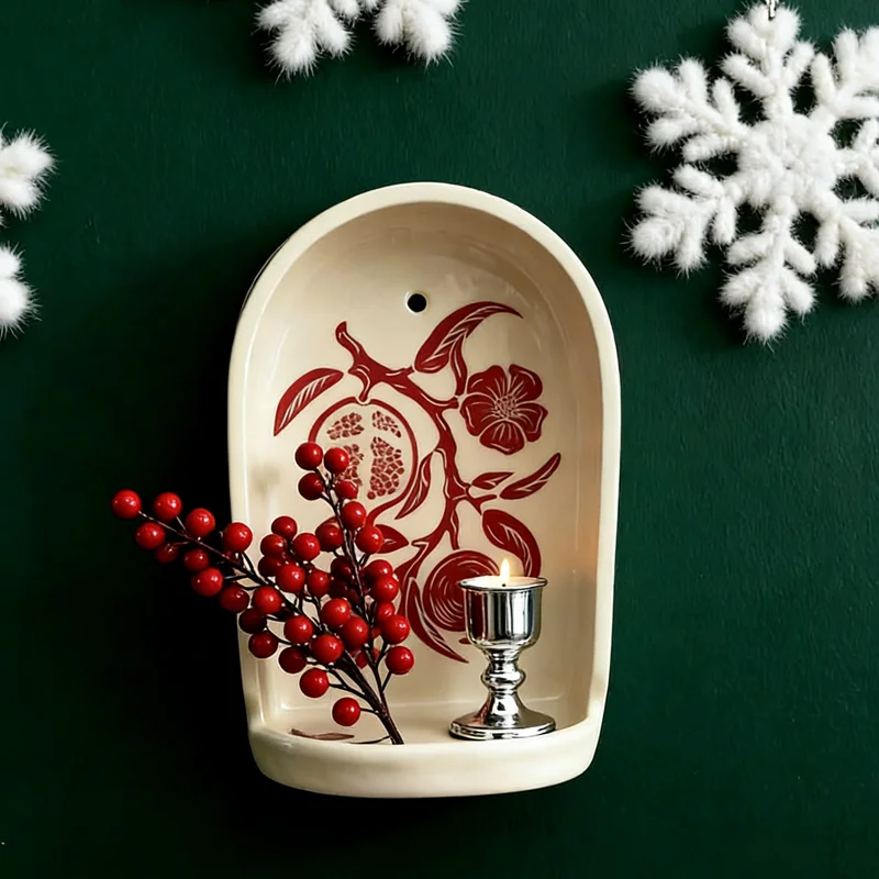 

Настенный нишевый декор, скульптура ручной работы, подсвечник, домашний декор, настенное искусство для спальни, ванной комнаты, столовой, офиса, кухни, прихожей