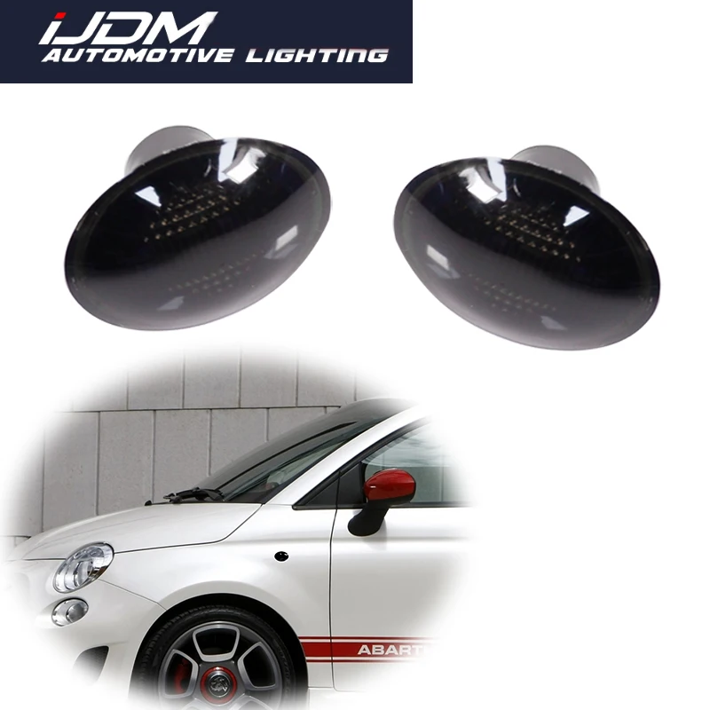 For Fiat 500 2-Door For Maserati Gran Turismo & GranCabrio GT Convertible Front Side Marker Light Cover Shells No Bulb/Socket