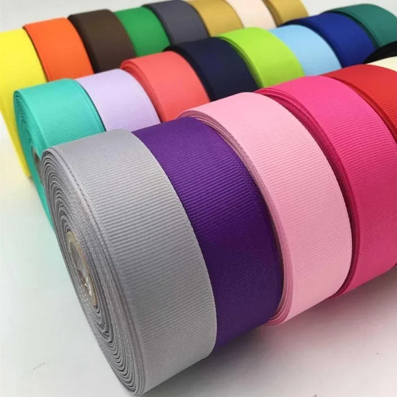 5yards 10mm 15mm 25mm 38mm 50mm Grosgrain Ribbon For Christmas Wedding Decoration DIY Sewing Handmand Crafts