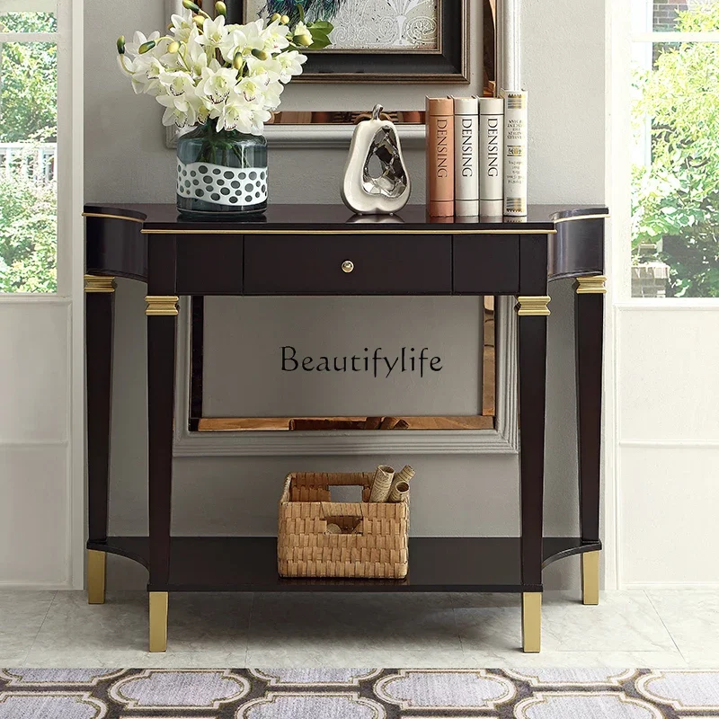 

LD33Solid Wood American Light Luxury Console Small Apartment Console Tables Hall Cabinet