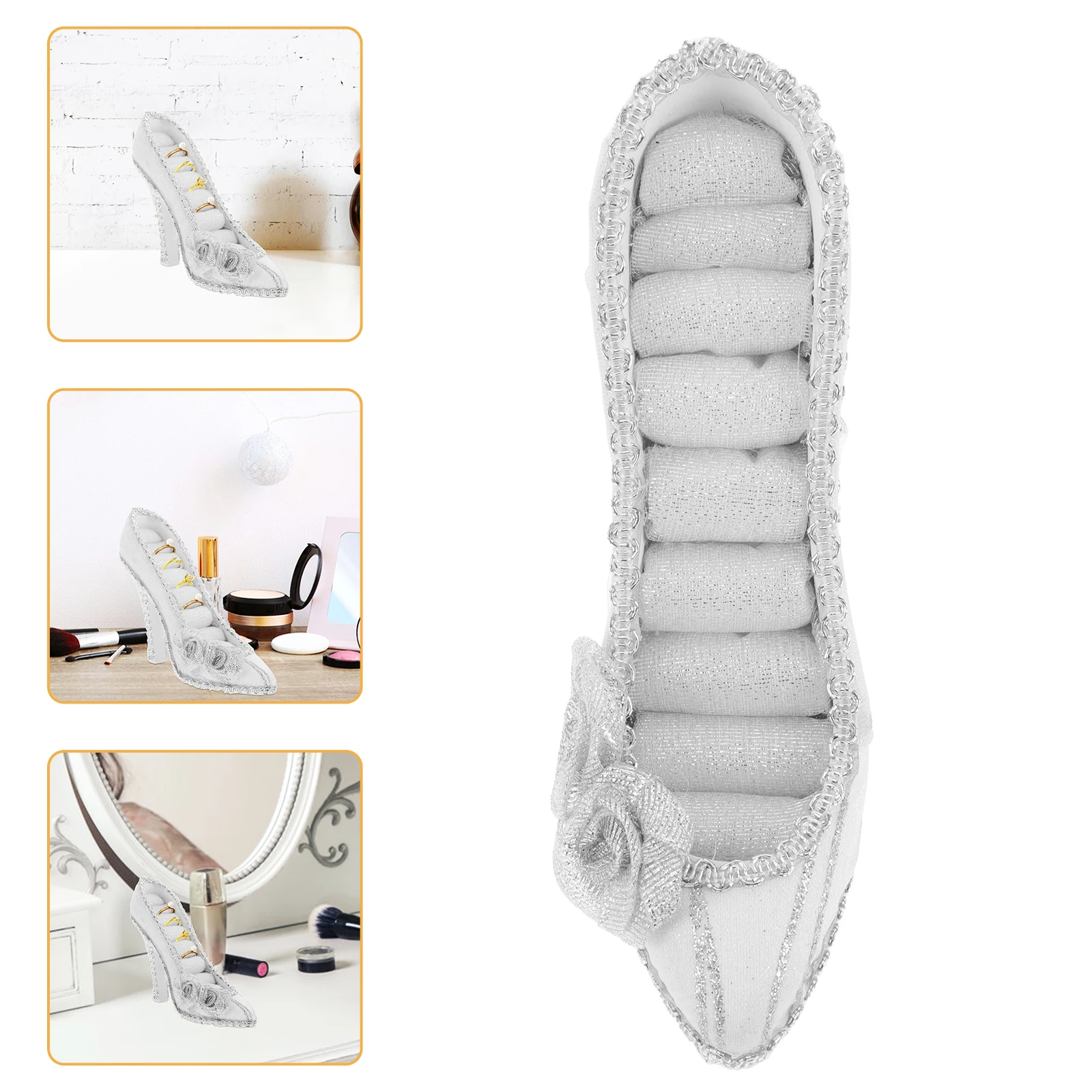

High Heel Shape Jewelry Display Stand Ring Holder Earring Storage ganizer Durable Craftsmanship Space Efficient Stylish