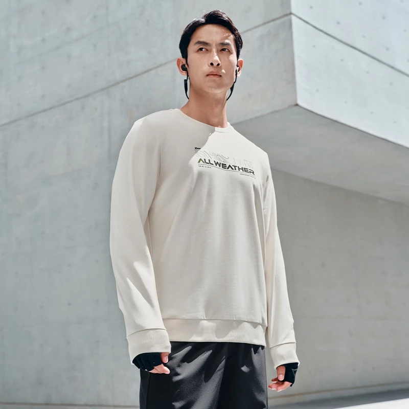 Xtep เสื้อสเวตเตอร์แบบสวมศีรษะสำหรับผู้ชายเสื้อมีฮู้ดทนทานแบบย้อนยุคใส่2024ฤดูใบไม้ร่วง876329920008