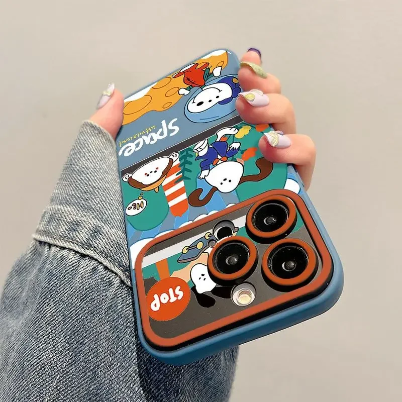 Casing silikon kartun Snoopy, sarung HP lembut tahan guncangan untuk Iphone 14 13 Pro Max 12 11 Xs X Xr 7 8 Plus Se