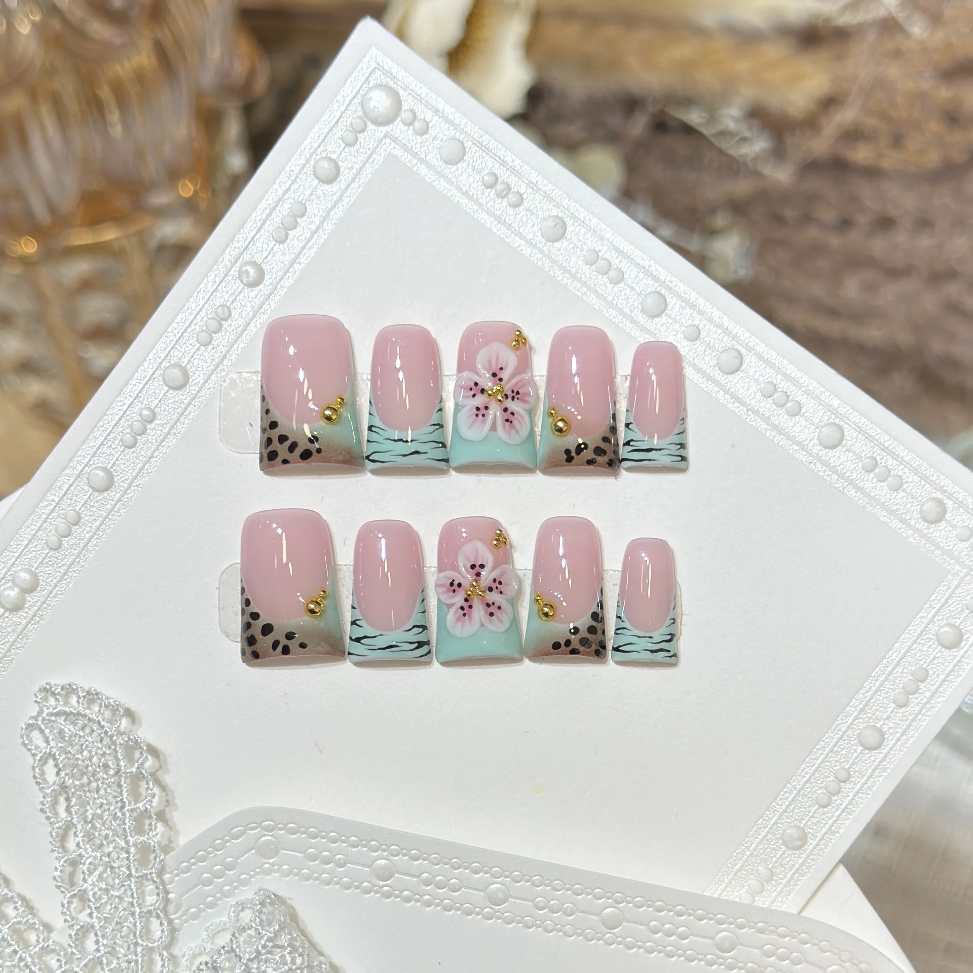 10 stuks opdruk nagels eendbek - Pressed Flower Art recensie en prijs