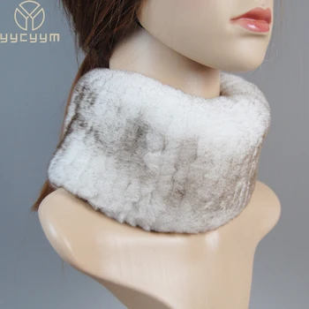 Nouveau hiver fourrure bandeaux pour femmes tricoté Rex lapin fourrure écharpe pour femmes vraie fourrure tête enveloppement oreille plus chaud nouvelle mode bandeau