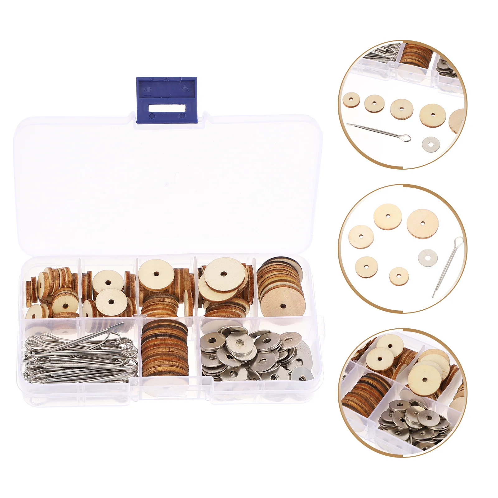 1 Box of Wooden Joints for Kids Craft DIY Movable Limbs Connectors Accessories Wooden Joints Accessories