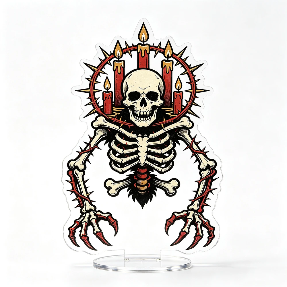 1PC Thorn candle Ring Skeleton Acrylic Stand Brand Retro American Dark Halloween Decoration