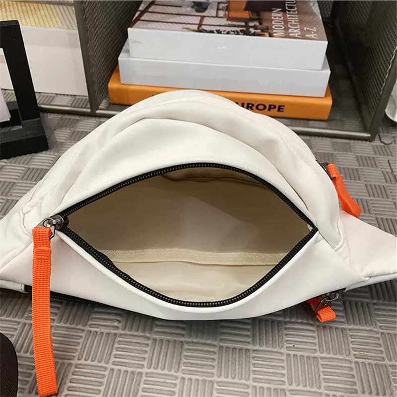 Bolsa de peito masculina, bolsa esportiva pequena tendência, bolsa crossbody de viagem casual, bolsa de cintura móvel unissex, bolsa de ombro de nylon para mulheres