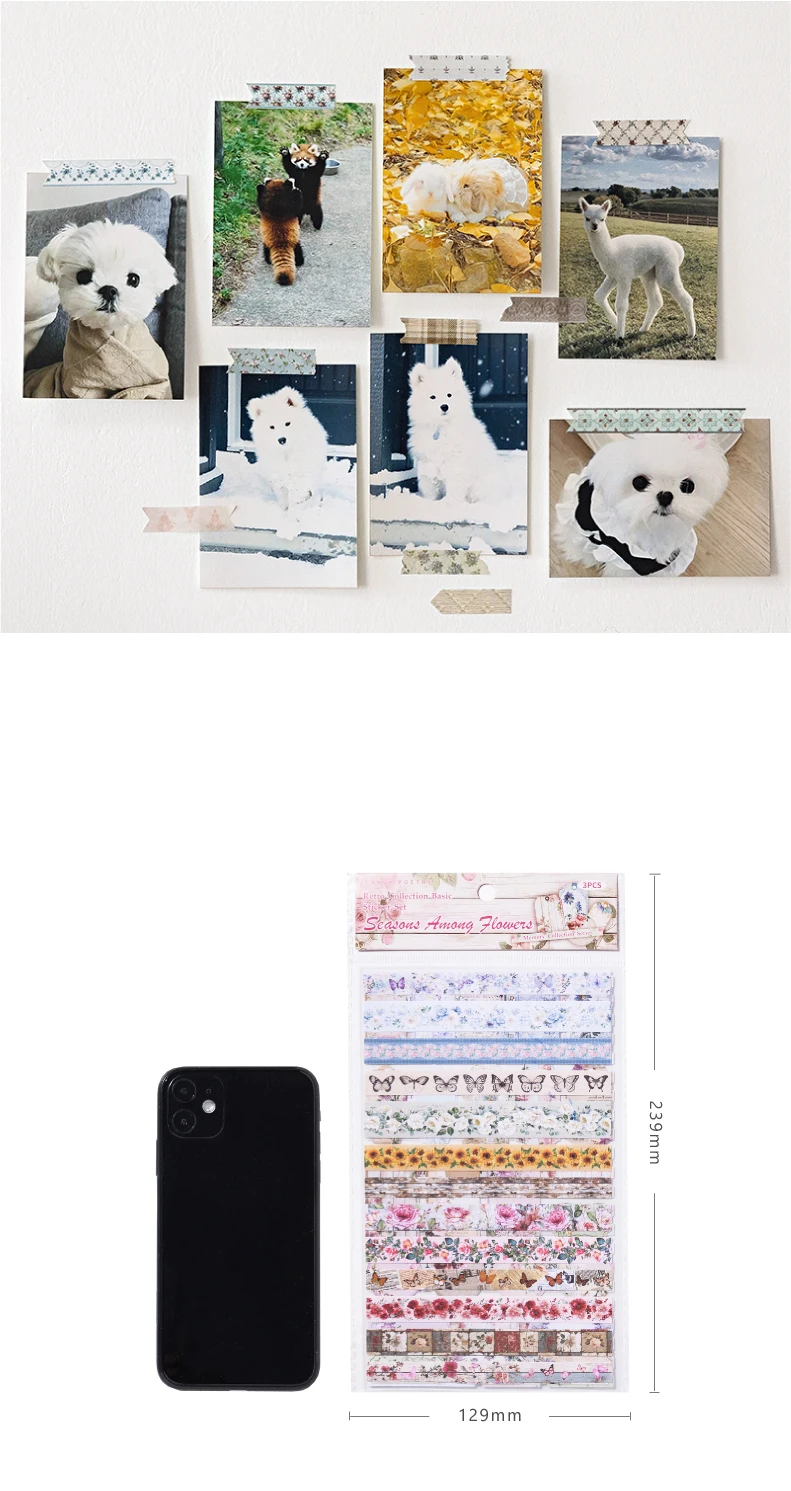 3 Stück große Vintage-Aufkleber aus geflochtenem Papier, dekoratives Scrapbooking-Tagebuch, Album, handgefertigtes Junk-Tagebuchzubehör – Detail 18