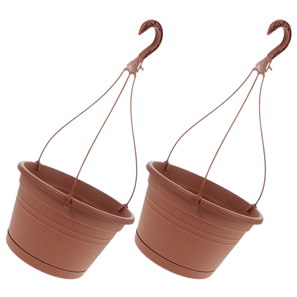 

2 Pcs Flowerpot Hanging Indoor Planters Plastic Baskets for Plants Outdoor Pots