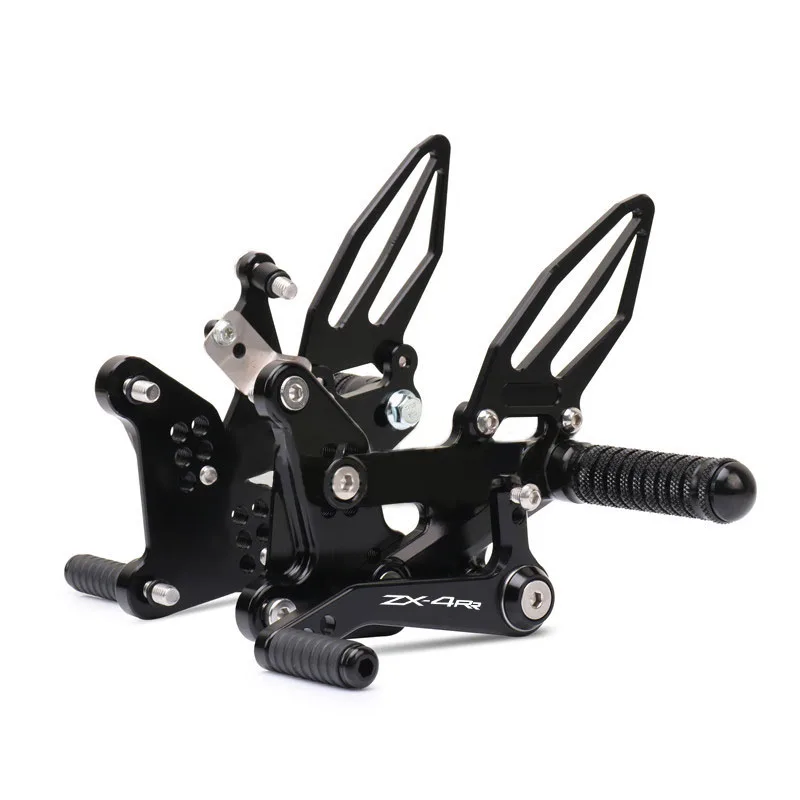 สําหรับ KAWASAKI NINJA ZX-4R ZX-4RR ZX4R ZX4RR รถจักรยานยนต์ปรับยกย้ายกลับ Footrests Rearset ด้านหลัง Footpeg เท้าวาง