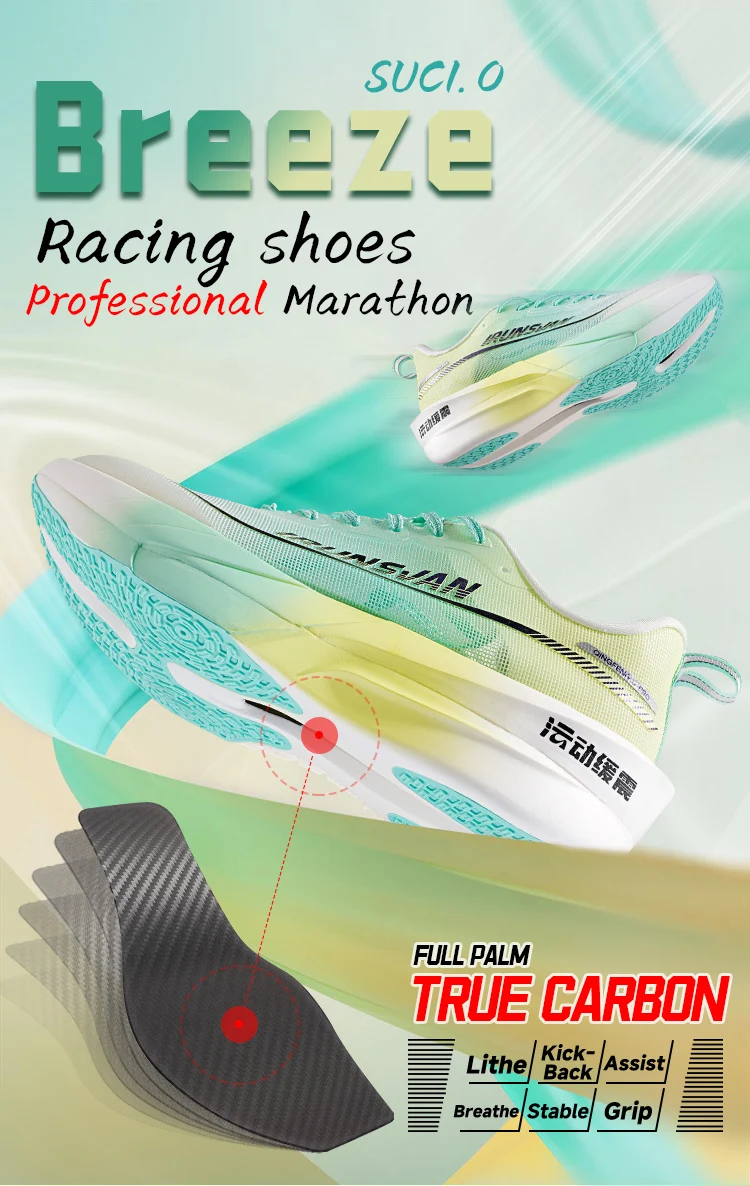 IRUNSVAN Full Plam Carbon Plate Trail-Laufschuhe für Herren, 2026, hochwertige, trendige Schuhe, neue ultraleichte Laufschuhe, Sport – Detail 1