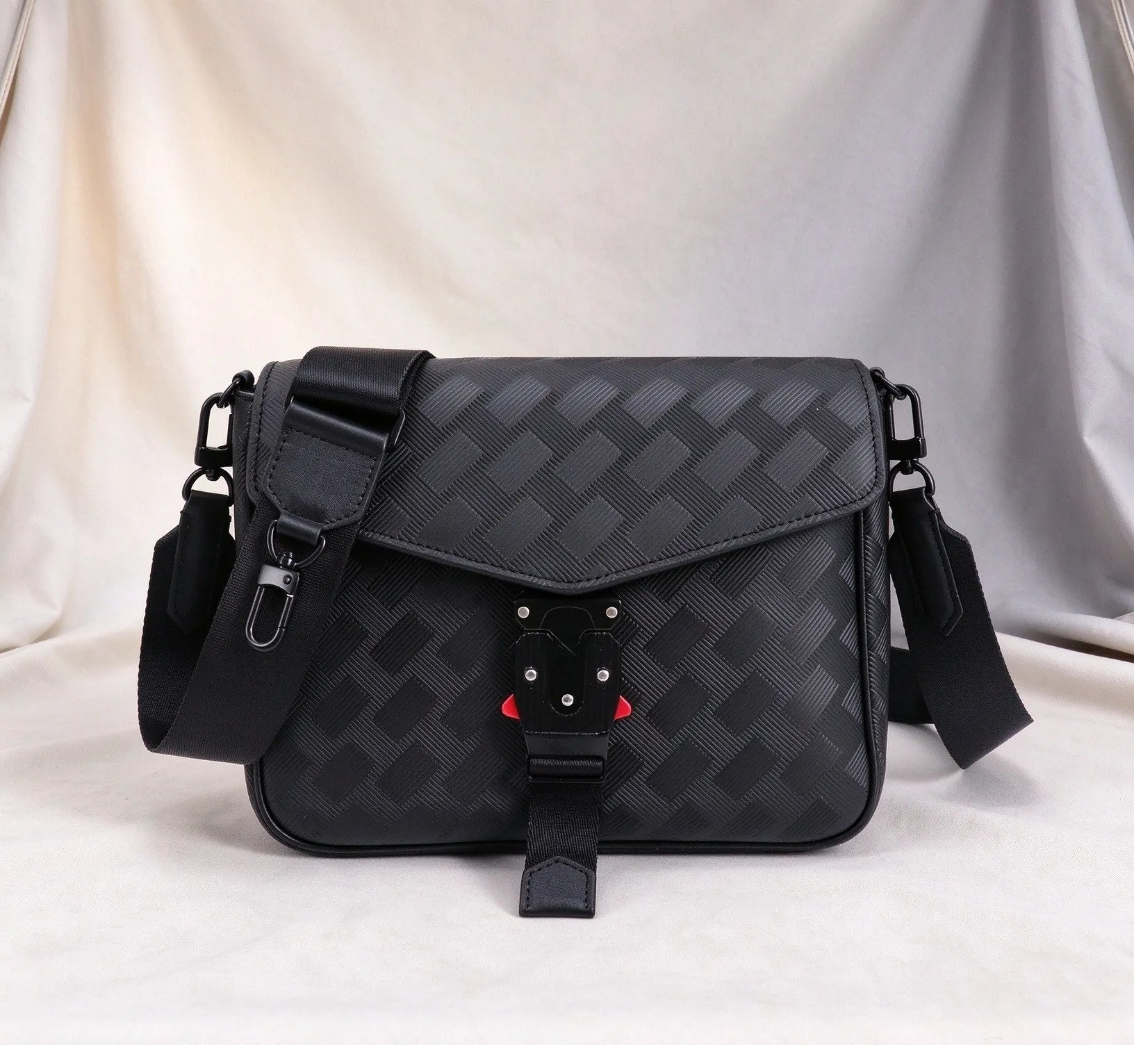 Slim Compact unisex Leather Crossbody Bag, Multi Compartment Small Shoulder Bag for Daily Travel