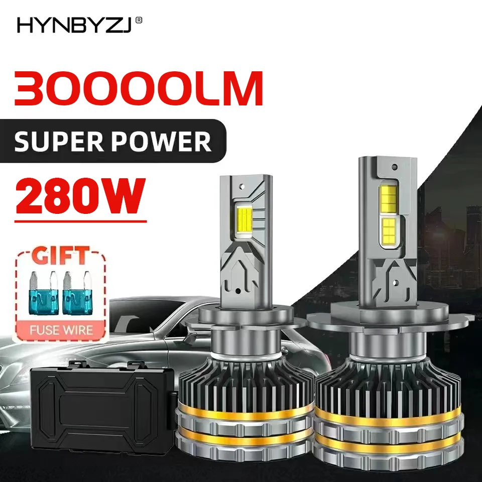 

HYNBYZJ 280W Car LED Headlight H7 LED H4 H1 H3 H8 H11 HB3 HB4 9005 9006 9012 9007 9008 30000LM Auto LED Lamp