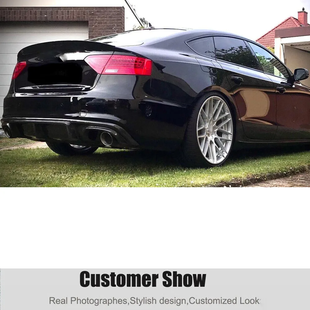 For Audi A5 Sline S5 B8.5 2012-2017 Gloss Black Rear Bumper Diffuser Lip Body Kits Car Accessories - view 6