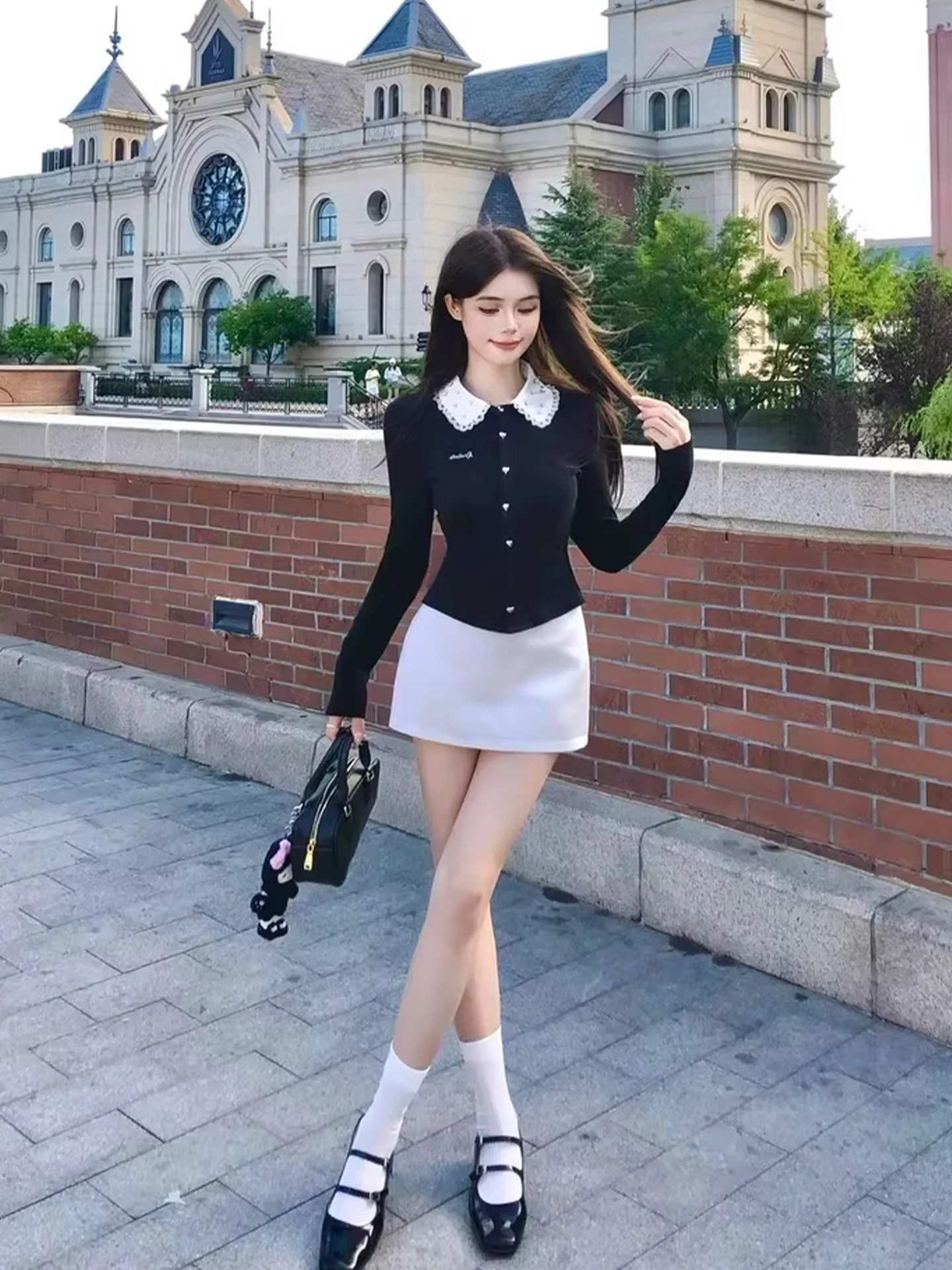 Retro lavorato a maglia lungo Sve asimmetrico Top da donna Faionable Versatile Autunno Nuovo Sle Pendolarismo Coreano Sle Traspirante Sci...